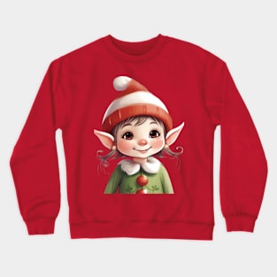 Jolly Elves Delight: Festive Christmas Elf Crewneck Sweatshirt